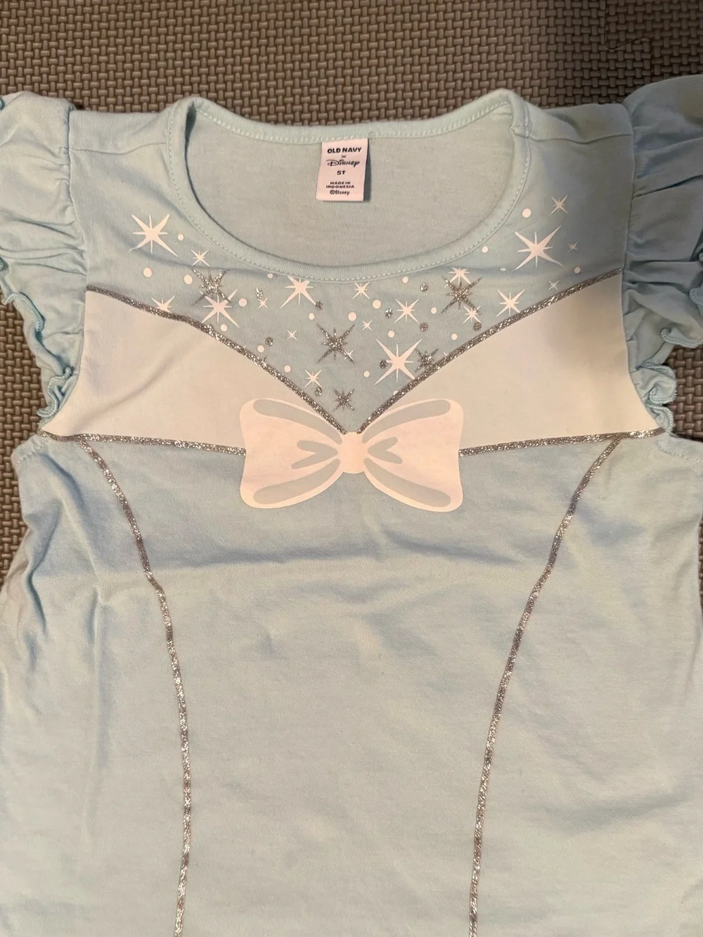 Gap Disney Cinderella Girls Light Blue Tulle Skirt Set with Bow Top